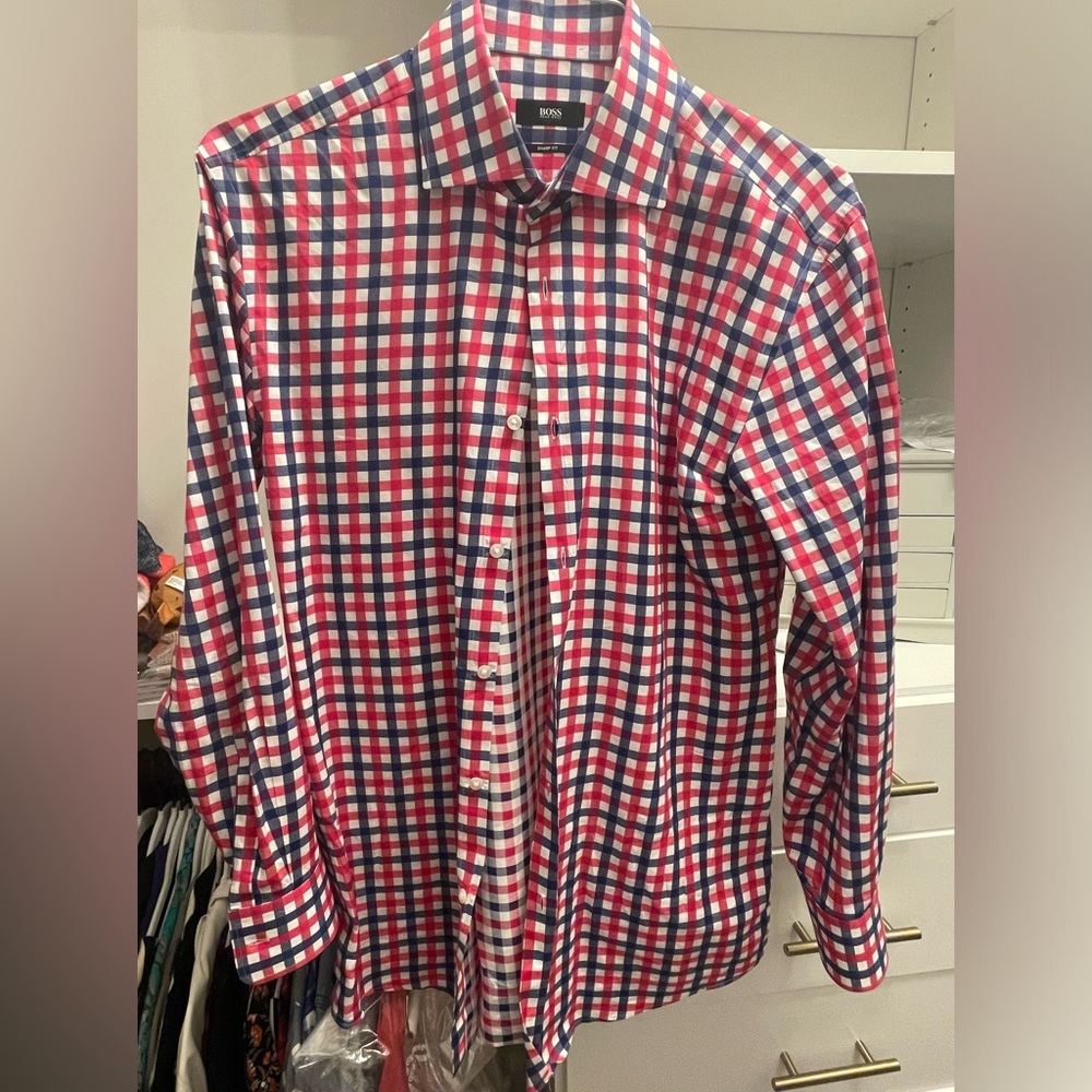 Hugo Boss Mens Sharp Fit Dress Shirt